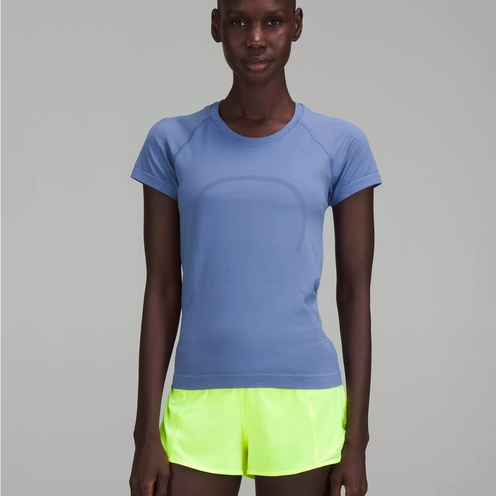 lululemon Light Blue Short Sleeve swiftly tech (race length)